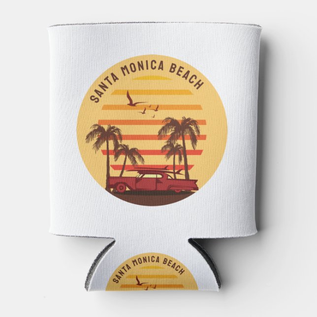 Enfriador De Latas Playa Santa Mónica aloha verano (Anverso)