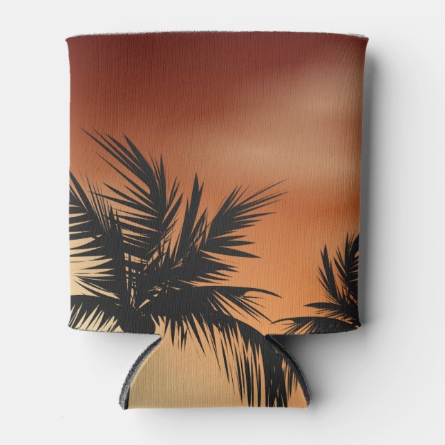 Enfriador De Latas Playa Sunset Palm Trees (Anverso)