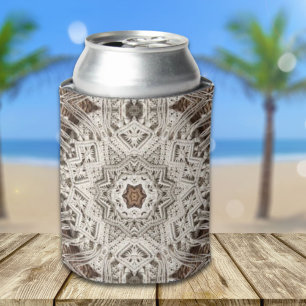 Enfriador De Latas playa tropical boho moda tribal macrame crochet