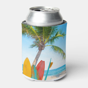 Enfriador De Latas Playa Tropical Surfboard
