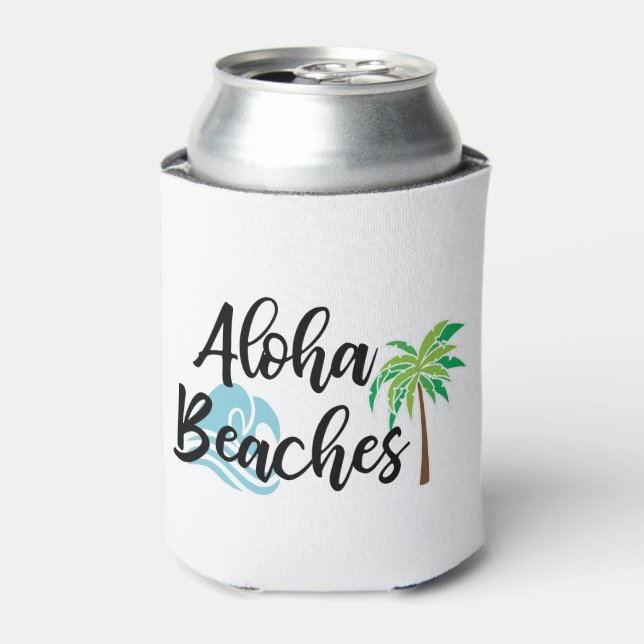 Enfriador De Latas playas de aloha (Lata Anverso)
