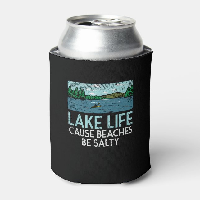 Enfriador De Latas Playas Salty de Lake Life (Lata Anverso)