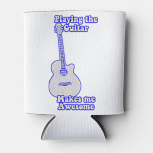 Enfriador De Latas Playing the guitar makes me awesome. vintage blue