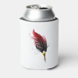 Enfriador De Latas Pluma de plumas rojas con nido de oro