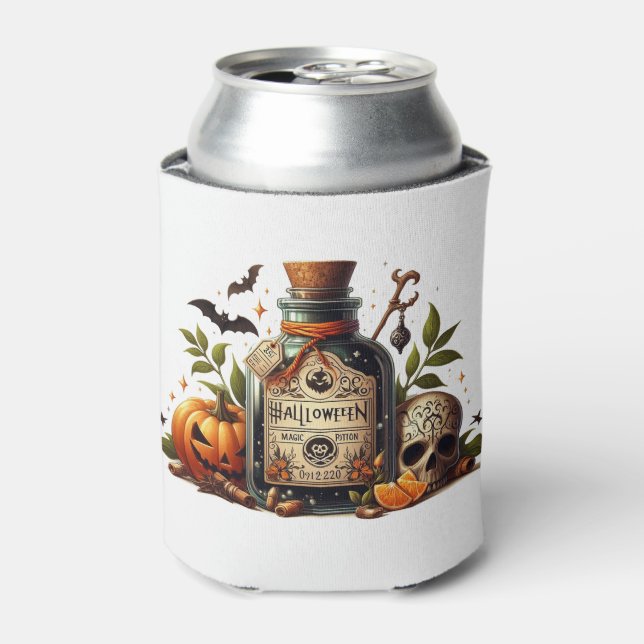 Enfriador De Latas Poción mágica de Halloween (Lata Anverso)