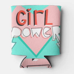 Enfriador De Latas Poder chica: Lema gráfico lindo