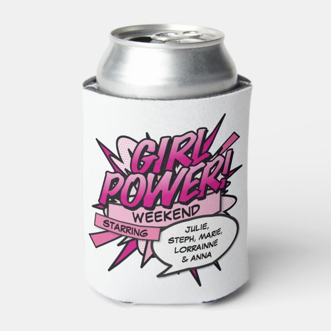 Enfriador De Latas Poder Personalizado de Chicas Fin de Semana de Chi (Lata Anverso)