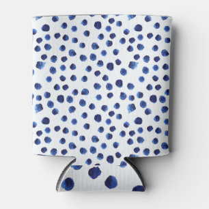 Enfriador De Latas Polka Azul: Punto acuarela sin inconvenientes.