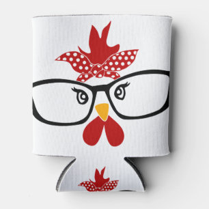 Enfriador De Latas Pollo con cara de lente