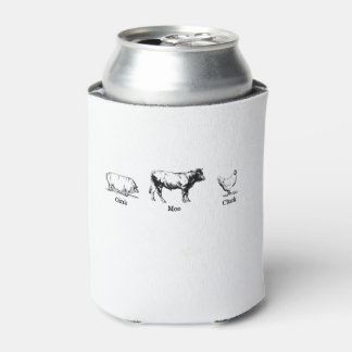 Enfriador De Latas Pollo de vaca lechera retro Oink Moo Cluck
