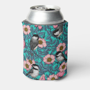 Enfriador De Latas Pollos en rosa silvestre, rosa y azul
