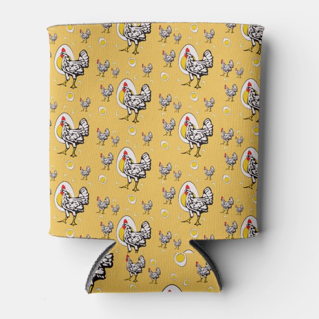 Enfriador De Latas Pollos retro (Anverso)