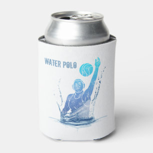 Enfriador De Latas Polo Acuático Atleta Deportivo Vintage Con Pelota
