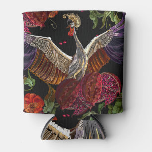 Enfriador De Latas Pomegranate Crane Rosas: Bordados