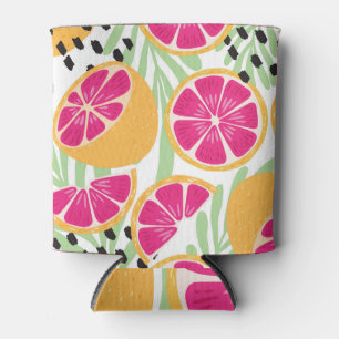 Enfriador De Latas Pomelo y hojas: Vintage tropical