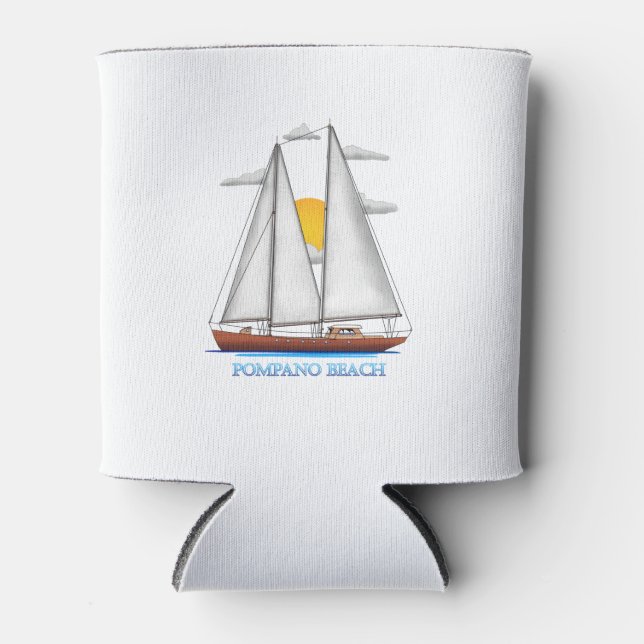 Enfriador De Latas Pompano Beach Sailor Náutico Costero (Anverso)
