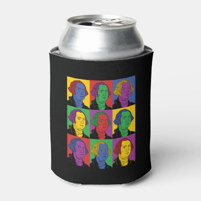 Enfriador De Latas Pop Art George Washington (Lata Anverso)