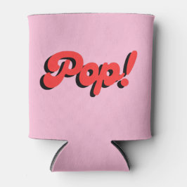 Enfriador De Latas ¡Pop! Coolers de lata Koozie rojo y rosa
