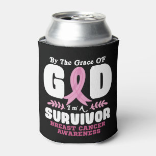 Enfriador De Latas Por la gracia de Dios soy un sobreviviente de cánc