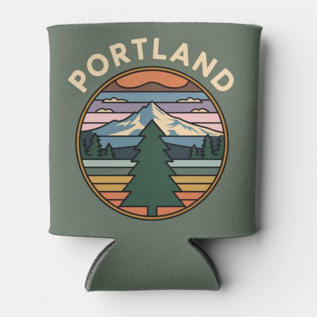 Enfriador De Latas Portland Circular Design Can Sleeve (Anverso)