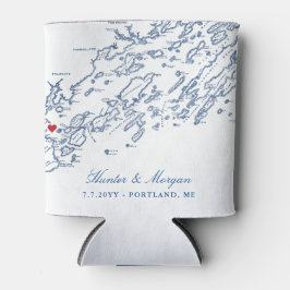 Enfriador De Latas Portland Maine Map Wedding Favor Bebe Holder