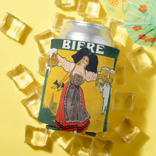 Enfriador De Latas Póster de cerveza francés vintage
