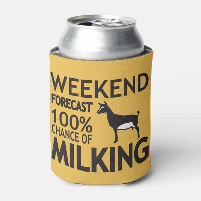 Enfriador De Latas Predicción de fin de semana personalizar Cabra ena (Lata Anverso)
