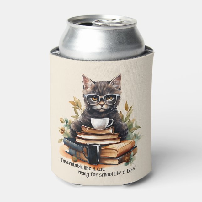 Enfriador De Latas Preparado Para La Escuela Como Un Jefe (Lata Anverso)