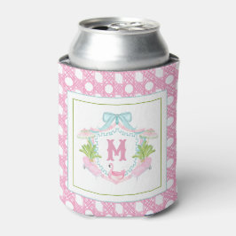 Enfriador De Latas Preppy Palm Beach Monogram Crest