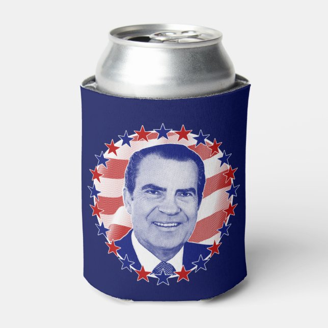 Enfriador De Latas Presidente Richard Nixon Estrellas y Rayas (Lata Anverso)
