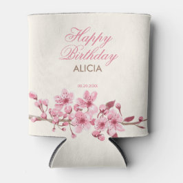 Enfriador De Latas Primavera Sakura Cerezo Florencia Crema Rosa Cumpl
