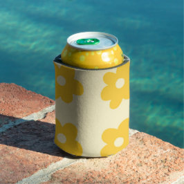 Enfriador De Latas Primavera y verano de flores amarillas botánicas y