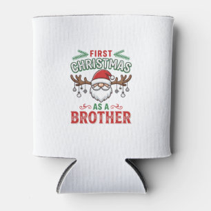 Enfriador De Latas Primer Navidad como un hermano Santa Gnome