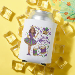 Enfriador De Latas Princesa de las cuentas - Mardi Gras