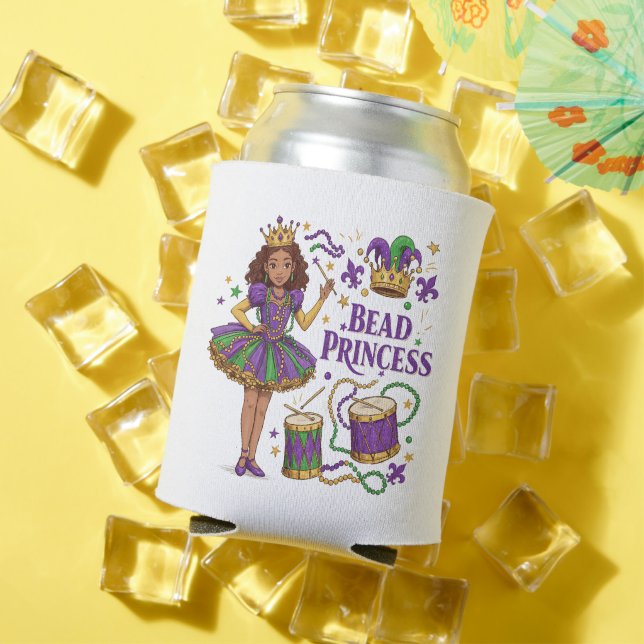 Enfriador De Latas Princesa de las cuentas - Mardi Gras (Verano in situ)