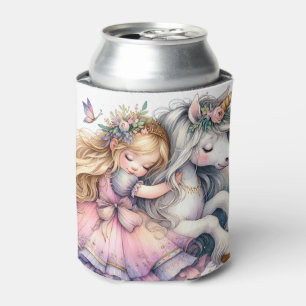 Enfriador De Latas Princesa Unicornio Pastel Cuento de Hadas Fantasía