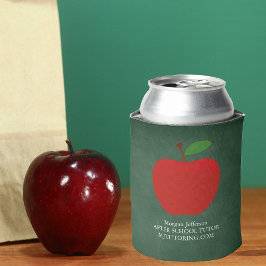 Enfriador De Latas Profesor personalizado Apple Chalkboard Curte Scho