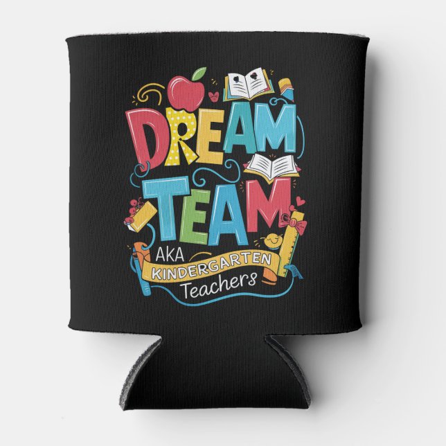 Enfriador De Latas Profesores de guardería de Dream Team de vuelta a  (Anverso)