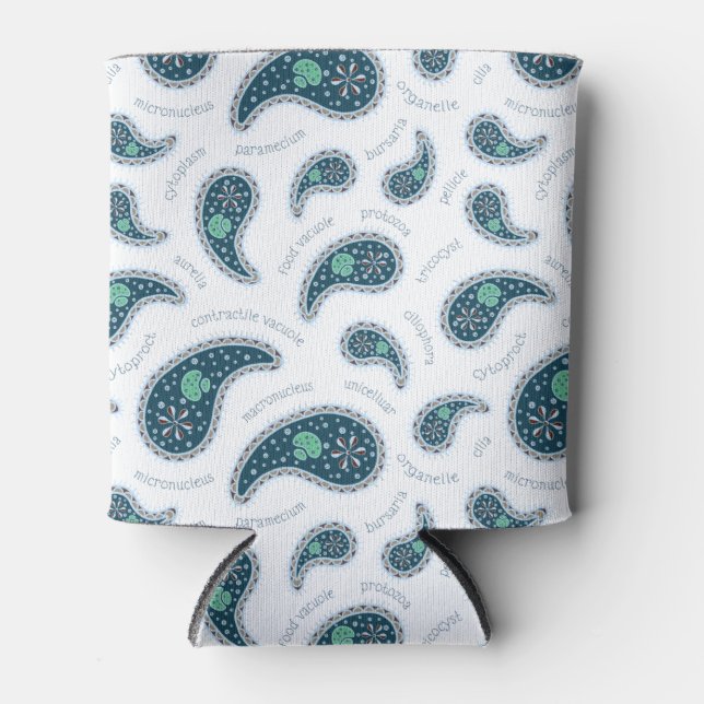 Enfriador De Latas Protozoo de Paramecia Paisley Biology Science (Anverso)