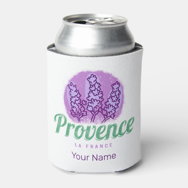 Enfriador De Latas Provenza Retro Lavender Riviera Francesa Francia (Lata Anverso)