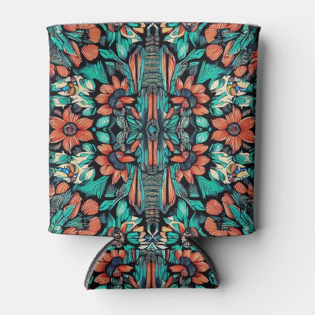 Enfriador De Latas Psicodélico hawaiano (Anverso)