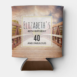 Enfriador De Latas Puente rústico de madera en cumpleaños rural