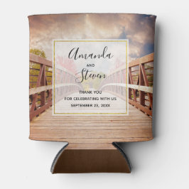 Enfriador De Latas Puente rústico de madera en la boda campestre