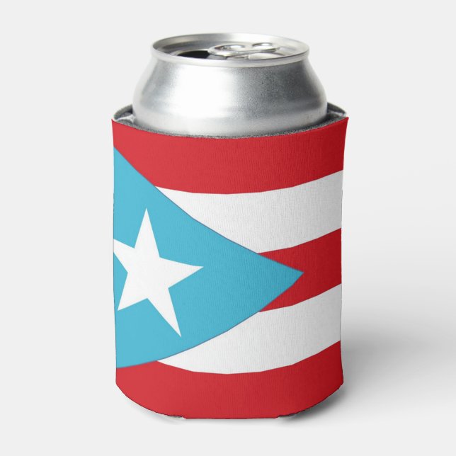 Enfriador De Latas Puerto Rico Flag (Lata Anverso)