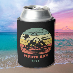 Enfriador De Latas Puerto Rico retro personalizado