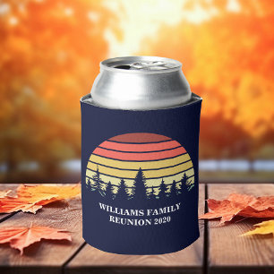 Enfriador De Latas Puesta de sol en el bosque, reunión familiar perso