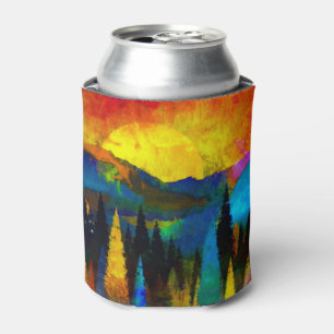 Enfriador De Latas Puesta de sol en la montaña