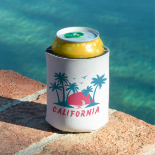 Enfriador De Latas Puesta de sol en la playa de California 