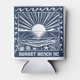 Enfriador De Latas Puesta de sol en la playa NC Atardecer costero vin