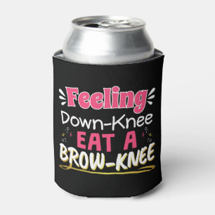 Enfriador De Latas Pun de Positividad de Cirugía de Knee - Cute Brown
